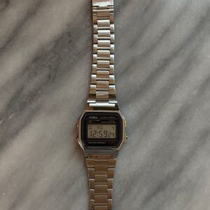 Casio Silver and Black Digital Smartwatch